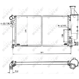 Hladnjak, hlađenje motora NRF NRF 50421 IC-AE55F2