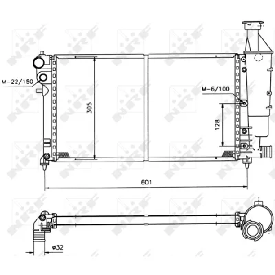 Hladnjak, hlađenje motora NRF NRF 50421 IC-AE55F2