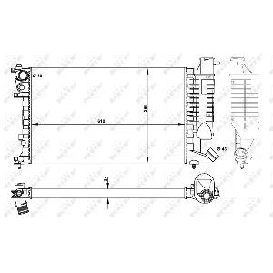 Hladnjak, hlađenje motora NRF NRF 50425 IC-AE55F6