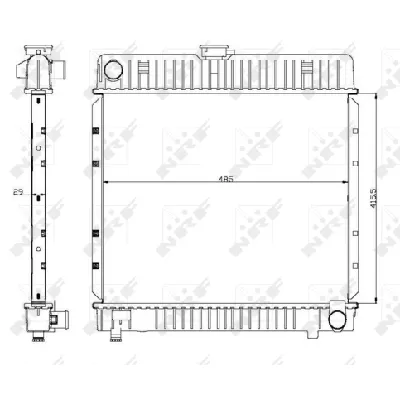 Hladnjak, hlađenje motora NRF NRF 504250 IC-AE59DE