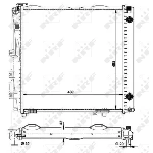Hladnjak, hlađenje motora NRF NRF 504258 IC-AE59E0