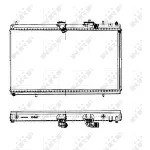 Hladnjak, hlađenje motora NRF NRF 50443 IC-B872BA