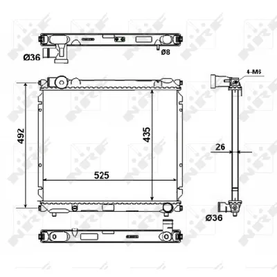 Hladnjak, hlađenje motora NRF NRF 50448 IC-C3CB56