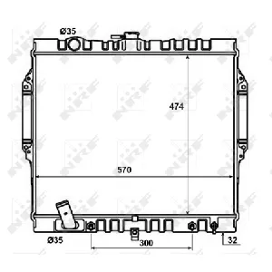 Hladnjak, hlađenje motora NRF NRF 50449 IC-DEB31A