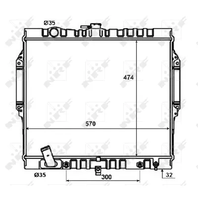Hladnjak, hlađenje motora NRF NRF 50449 IC-DEB31A
