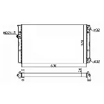 Hladnjak, hlađenje motora NRF NRF 50455 IC-AE560C