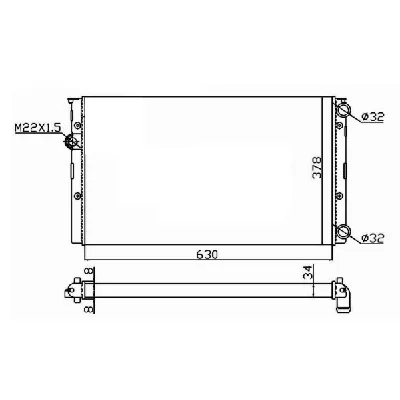 Hladnjak, hlađenje motora NRF NRF 50455 IC-AE560C