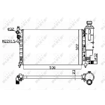 Hladnjak, hlađenje motora NRF NRF 50471 IC-C2FF3B
