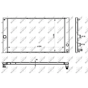 Hladnjak, hlađenje motora NRF NRF 50478 IC-DEB32F