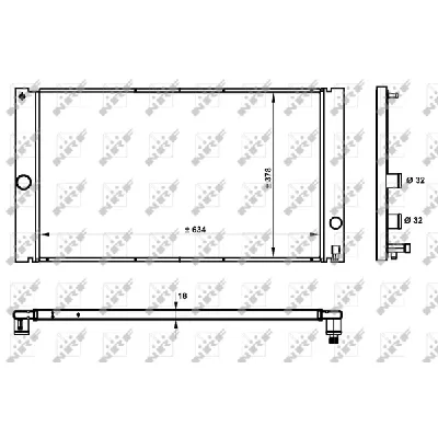 Hladnjak, hlađenje motora NRF NRF 50478 IC-DEB32F