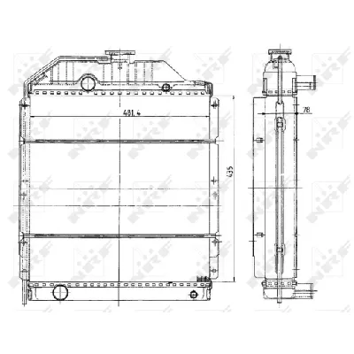 Hladnjak, hlađenje motora NRF NRF 50489 IC-C3B602