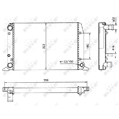 Hladnjak, hlađenje motora NRF NRF 50514 IC-AE5611