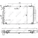 Hladnjak, hlađenje motora NRF NRF 50527 IC-AE5615