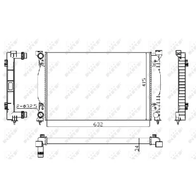 Hladnjak, hlađenje motora NRF NRF 50539A IC-DEB3C2