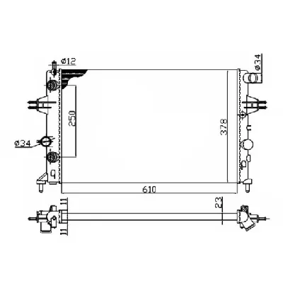 Hladnjak, hlađenje motora NRF NRF 50562A IC-D81818