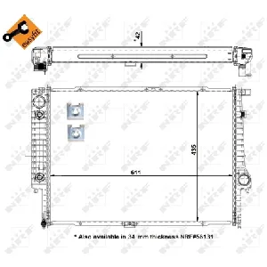 Hladnjak, hlađenje motora NRF NRF 50566 IC-AE562E