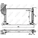Hladnjak, hlađenje motora NRF NRF 50574 IC-AE5633