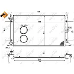 Hladnjak, hlađenje motora NRF NRF 50592 IC-AE563C