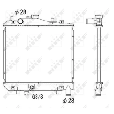 Hladnjak, hlađenje motora NRF NRF 506516 IC-AE5A07