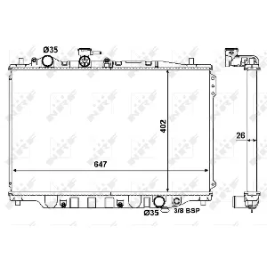 Hladnjak, hlađenje motora NRF NRF 506518 IC-AE5A09