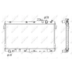 Hladnjak, hlađenje motora NRF NRF 506522 IC-AE5A0B