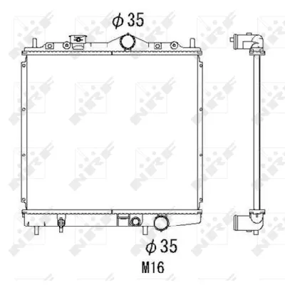 Hladnjak, hlađenje motora NRF NRF 506557 IC-AE5A0F