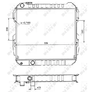 Hladnjak, hlađenje motora NRF NRF 506724 IC-AE5A1F