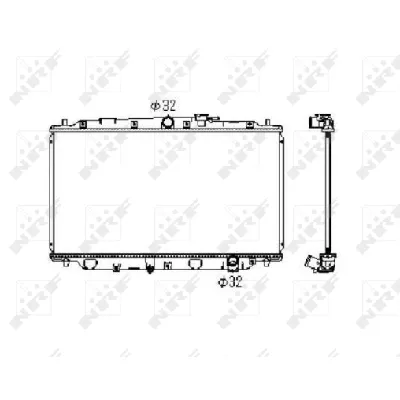 Hladnjak, hlađenje motora NRF NRF 506743 IC-AE5A22
