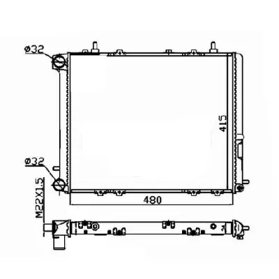 Hladnjak, hlađenje motora NRF NRF 507352A IC-DEB3C4