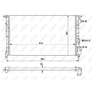 Hladnjak, hlađenje motora NRF NRF 507465 IC-AE5A44