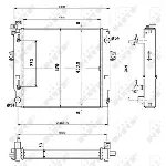 Hladnjak, hlađenje motora NRF NRF 507567 IC-C3C905