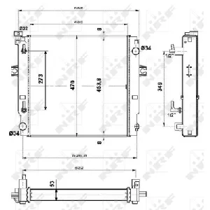 Hladnjak, hlađenje motora NRF NRF 507567 IC-C3C905