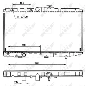 Hladnjak, hlađenje motora NRF NRF 507581 IC-AE5A48