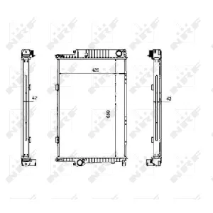 Hladnjak, hlađenje motora NRF NRF 507620 IC-AE5A4E