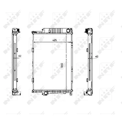 Hladnjak, hlađenje motora NRF NRF 507620 IC-AE5A4E