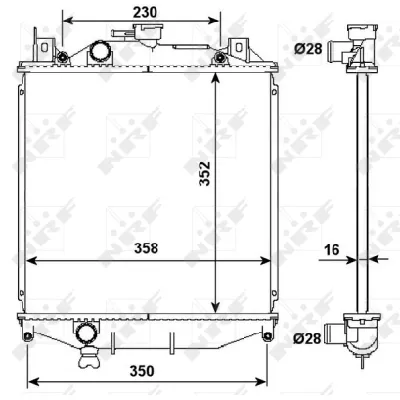 Hladnjak, hlađenje motora NRF NRF 507644 IC-C3CB69