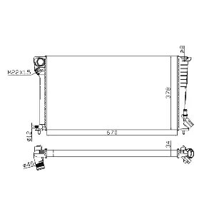 Hladnjak, hlađenje motora NRF NRF 509510A IC-DEB3C6