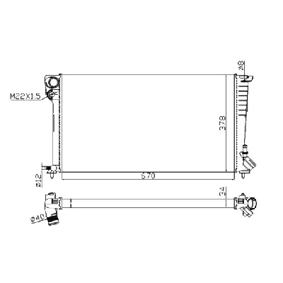 Hladnjak, hlađenje motora NRF NRF 509510A IC-DEB3C6