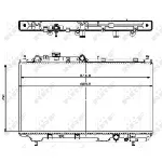 Hladnjak, hlađenje motora NRF NRF 509512 IC-AE5A65