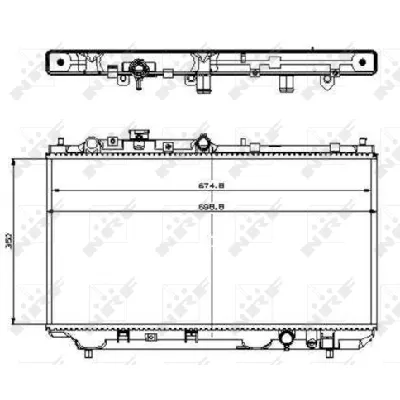 Hladnjak, hlađenje motora NRF NRF 509512 IC-AE5A65