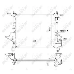 Hladnjak, hlađenje motora NRF NRF 509513 IC-AE5A66