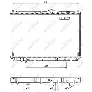 Hladnjak, hlađenje motora NRF NRF 509517 IC-AE5A6A