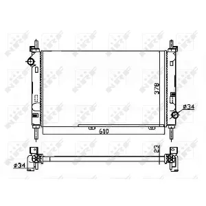 Hladnjak, hlađenje motora NRF NRF 509528A IC-DEB3C9