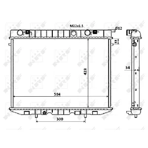 Hladnjak, hlađenje motora NRF NRF 509532 IC-AE5A78
