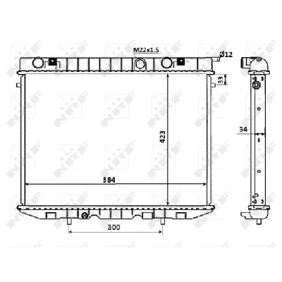 Hladnjak, hlađenje motora NRF NRF 509532 IC-AE5A78