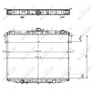 Hladnjak, hlađenje motora NRF NRF 509533 IC-AE5A79