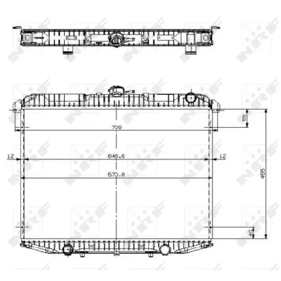 Hladnjak, hlađenje motora NRF NRF 509533 IC-AE5A79