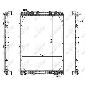 Hladnjak, hlađenje motora NRF NRF 509537 IC-C3FEFB