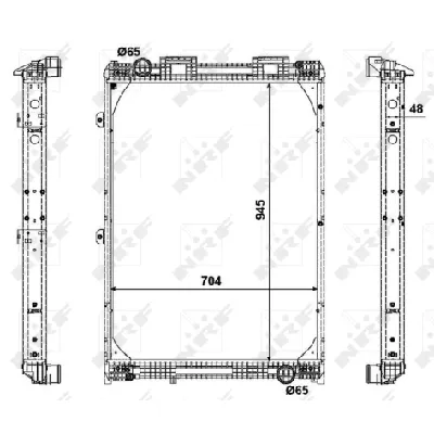 Hladnjak, hlađenje motora NRF NRF 509537 IC-C3FEFB