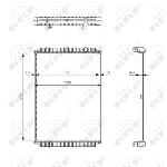 Hladnjak, hlađenje motora NRF NRF 509564 IC-C3FEFF